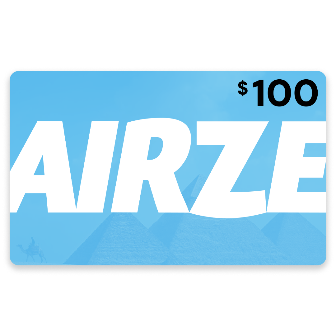 Airze $100 digital gift card, an ideal gift for travelers who value comfort on long journeys.