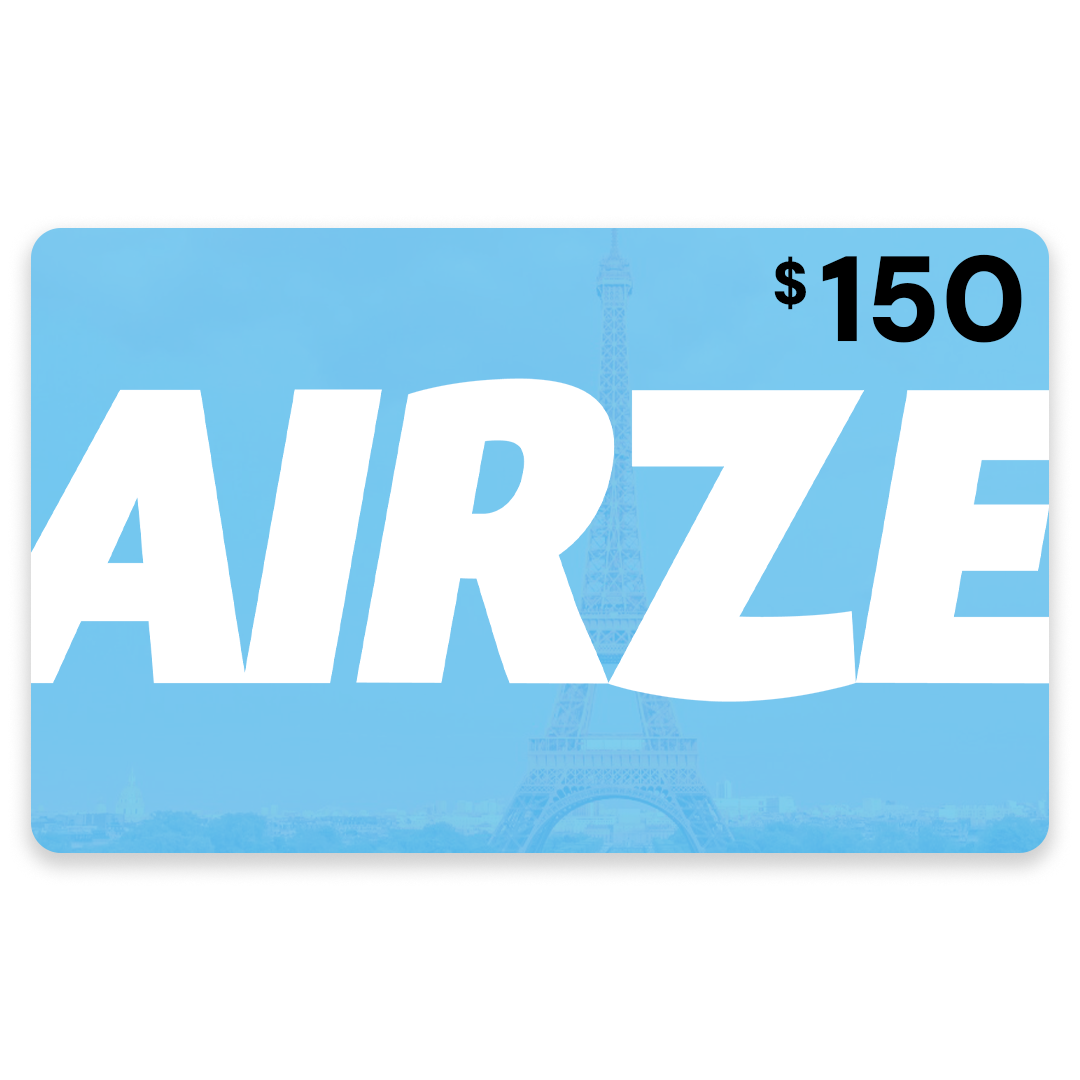 Airze $150 digital gift card, an ideal gift for travelers who value comfort on long journeys.